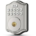 thumbnail image 1 of Cerradura de puerta de entrada sin llave de 52 HZ con código, cerrojo de teclado electrónico con 2 llaves, cerraduras de puerta inteligentes para puerta principal, guía de voz, contraseña anti-mirones, 1 of 5