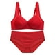 thumbnail image 1 of Conjunto de sujetador push up con botones en la espalda y sin aros de talla grande para mujer, traje a juego para mujer, 1 of 2