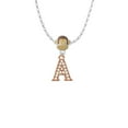 thumbnail image 2 of Delight Jewelry Rose Goldtone Crystal Initial - A - Mia Monkey Charm Necklace, 2 of 4