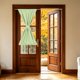 thumbnail image 1 of 1 PC Cortina para puerta francesa, 30" x 50" Cortinas térmicas aislantes de luz negra de poliéster con bolsillo para varilla para tratamientos de ventanas de cocina y puerta de entrada, verde grisáceo, 1 of 6