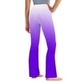 thumbnail image 5 of Riecok Leggings for Girls High Waisted Elasticity Gradient Color Fashion Straight Yoga Pants Purple 12 Years, 5 of 8