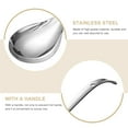 thumbnail image 3 of Stainless Steel Soup Spoon Ladle: 2pcs Metal Silver Rice Spoons Long Handle Dinner Spoons for Ramen  Wonton Dumpling Miso Restaurant, 3 of 6