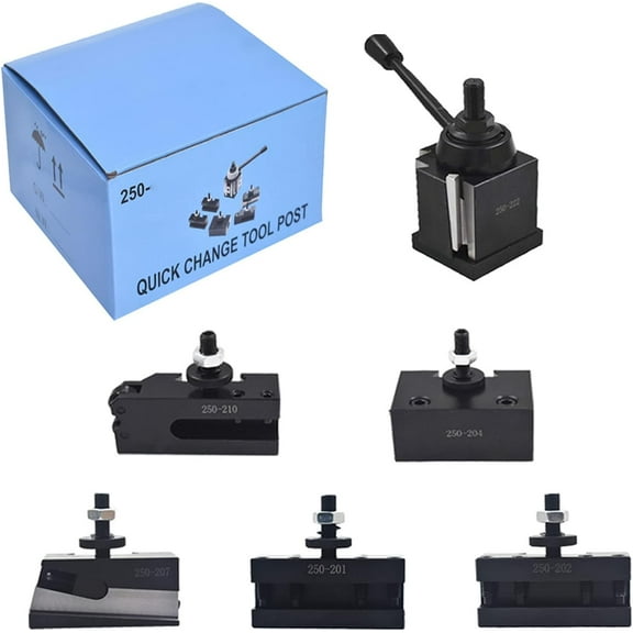 EPOTOOR BXA Tool Post Set 6-Pack Wedge Type Quick Change Tool Post Set for Mini Lathe Swing 6-12Inch 250-222