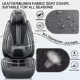 thumbnail image 3 of DIKSOAKR Full Set Car Seat Covers Fit fo Hyundai Sonata 2007-2025 Faux Leather Seat Cover Applicable 2 Rows 5 Seats Seat Cushion Protector Waterproof (Black&Gray), 3 of 7