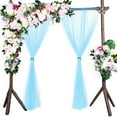 thumbnail image 1 of 1 Panel Fiber Sheer Backdrop Curtain Arch Drapes Wrinkle-Free 5ft x 9.2ft, 1 of 24