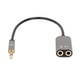 thumbnail image 2 of Adaptador Auxiliar en 'Y' Manhattan Conector 3.5 mm macho a 2 x 3.5 mm hembra 20 cm, 2 of 7