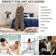 thumbnail image 5 of FREEAMG Trendy Floral Pattern Womens Comfy Drawstring Lounge Pajama Pants Sleepwear Bottom, 5 of 6