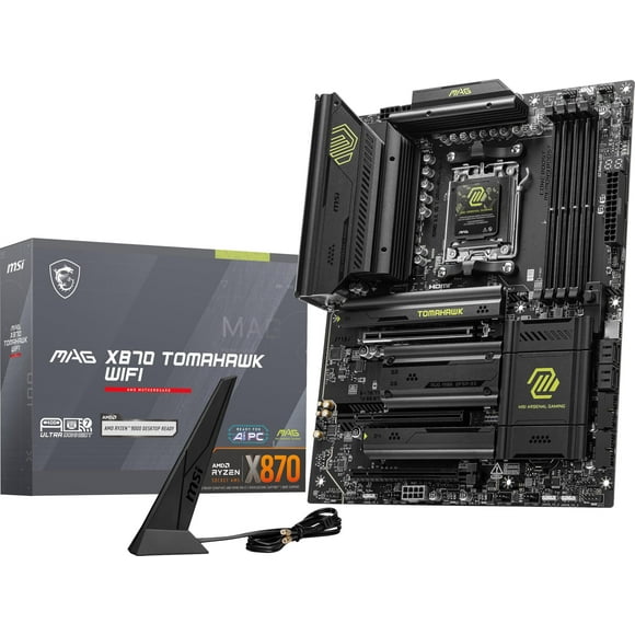 MSI MAG X870 Tomahawk WiFi Gaming Motherboard (AMD Ryzen 9000/8000/7000 Series Processors, AM5, DDR5, PCIe 5.0, M.2 Gen5, SATA 6Gb/s, USB 40Gbps, HDMI/DP, Wi-F