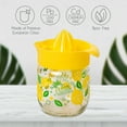 thumbnail image 5 of Crystalia Manuel Citrus Juicer with Glass Storage Jar, All Fruit Squeezer for Lemon Orange Lime Grapefruit Juice, Handheld Juice Press Extractor with Handle, Pour Spout and Glass Storage, Yellow, 5 of 7