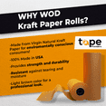 thumbnail image 3 of WOD Tape Brown Kraft Paper Roll - 36 inch x 1000 feet - Made in USA for Packaging Moving Storage KPN-40, 3 of 8