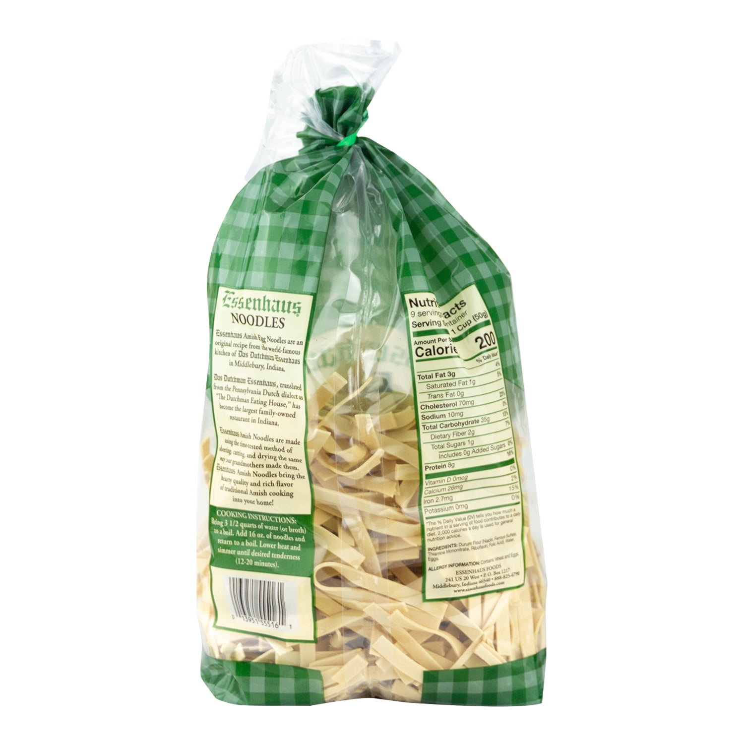 (2 pack) Essenhaus Homemade Style Wide Egg Noodles, 16 oz