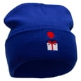 thumbnail image 4 of Floating Gift Embroidered 12 Inch Long Knitted Beanie - Royal OSFM, 4 of 5