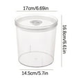 thumbnail image 2 of Qaailabf Clear Food Storage Container with Airtight Lid - Round PET Plastic Canister for Dry Goods, Pasta, Rice, Flour, Snacks - Stackable Kitchen Organization Bin with Wide Opening - BPA Free, 2 of 2