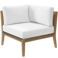 thumbnail image 4 of Lounge Loveseat Sofa, Grey Gray Natural, Teak Wood, Outdoor Patio Balcony Cafe Bistro Garden Hospitality Restaurant, Modern Contemporary HB34447, 4 of 8