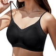 thumbnail image 2 of Lixiuxyad Front Closure Floral Lace Bra Comfortable Support Underwire T Shirt Bralette Soft Wireless Everyday Wear,Bras for Women Black 32, 2 of 5