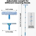 thumbnail image 6 of FVSA Window Cleaning Kit, Squeegee for Window Cleaning with 78.7" Extendable Stainless Steel Pole, Shower Squeegee for Glass Doors, Mirror, Tile, Car Windshield, Blue, 6 of 8