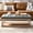 Blue, variant on Button Tufted Cocktail Ottoman Coffee Table with Storage, Nailhead Trim, Solid Wood Legs for Living Room Ivory
