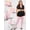 Light Pink, variant on Plus Size Lace Top Silicone Stay-Up Thigh High Stockings for Women Sexy Semi Sheer Hosiery for Party