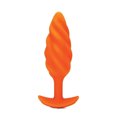thumbnail image 1 of b-Vibe Tourbillon Rechargeable Vibrant Silicone Texturé Plug Anal Orange, 1 of 6