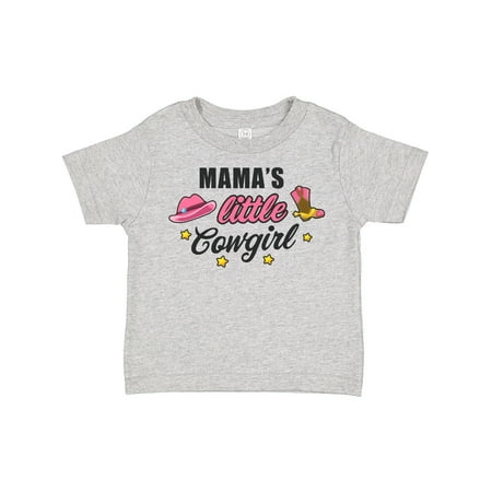 

Inktastic Mamas Little Cowgirl with Cowgirl Hat and Boots Gift Toddler Toddler Girl T-Shirt