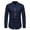 Navy, variant on Odeerbi Mens Fall Tops 2025 Casual Trendy Stand Collar Cutton-down Embroidery Shirt Long Sleeve Shirt Navy