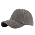 thumbnail image 2 of Baqcunre Clearance! Baseball Cap, Mens And Womens Denim Retro Washed And Old Destroyed Peaked Cap Solid Color Baseball Cap, Womens Baseball Caps, Sun Hats for Women, 2 of 4