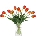 thumbnail image 1 of Ramos de flores artificiales LINSIE Tulipanes naranja x15, 1 of 7