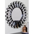 thumbnail image 3 of Northlight 25.5" Black Sunburst Round Wall Mounted Mirror, 3 of 3