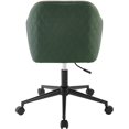 thumbnail image 3 of Tyler Chaise de Bureau Rembourrée Pivotante à Baril Rembourré en Vert, 3 of 5