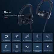 Mpow Flame Bluetooth Headphones, Running Headphones, 16 Hours Playtime Bluetooth 5.0 Wireless Earbuds HD Bass Stereo Sound IPX7 Waterproof Earphones for Workout Running Sports Noise Cancelling Mic