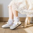 thumbnail image 3 of 1 Pair Children's Lace Socks Cotton Short Socks Ensuring Breathability and Daily Comfort for Girls Aged 1-10+ Years, 3 of 7