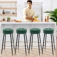 thumbnail image 5 of Furniliving Velvet Backless Bar Stools, 30-Inch Height, Set of 2, Dark Green, 5 of 11