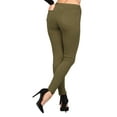 thumbnail image 3 of Lildy Women's Denim Jeggings, Stretchable Cotton Blend, Olive, Large/X-Large, 3 of 5