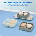 thumbnail image 3 of PRIME - Dual Compartment Soap Dish Double Bar Soap Holder Solid Shampoo Bar Holder Wi..., 3 of 6
