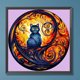 thumbnail image 3 of Pintura de diamante 5D DIY Taladro parcial con forma especial Gato 30x30cm Negro, 3 of 9