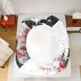 thumbnail image 5 of Castle Fairy Teenagers Japanese Samurai Queen Sheet Sets,Black Red Bed Set, 5 of 7