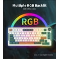 thumbnail image 2 of RK ROYAL KLUDGE H81 Hot Swappable Mechanical Keyboard Triple Mode 2.4G Bluetooth USB-C Knob Control Wireless Gaming Keyboard Gasket Mounted with RGB Backlit SkyCyan Switch 75% Layout 81 Keys Green, 2 of 14