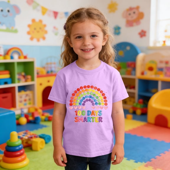 Cethrio Girls T Shirts, Cotton School Short Sleeve Graphic Tees Summer Tops Purple Size 10