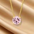 thumbnail image 3 of JeenMata 1.75 Carat Pink Tourmaline - October Birthstone Solitaire Pendant Necklace in 18K Yellow Gold Plated, Female, Adult, 3 of 9