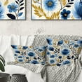 thumbnail image 3 of DESIGN ART Designart "Nordic Yellow Blue Garden Dreams II" Floral Printed Throw Pillow 12 x 20, 3 of 5