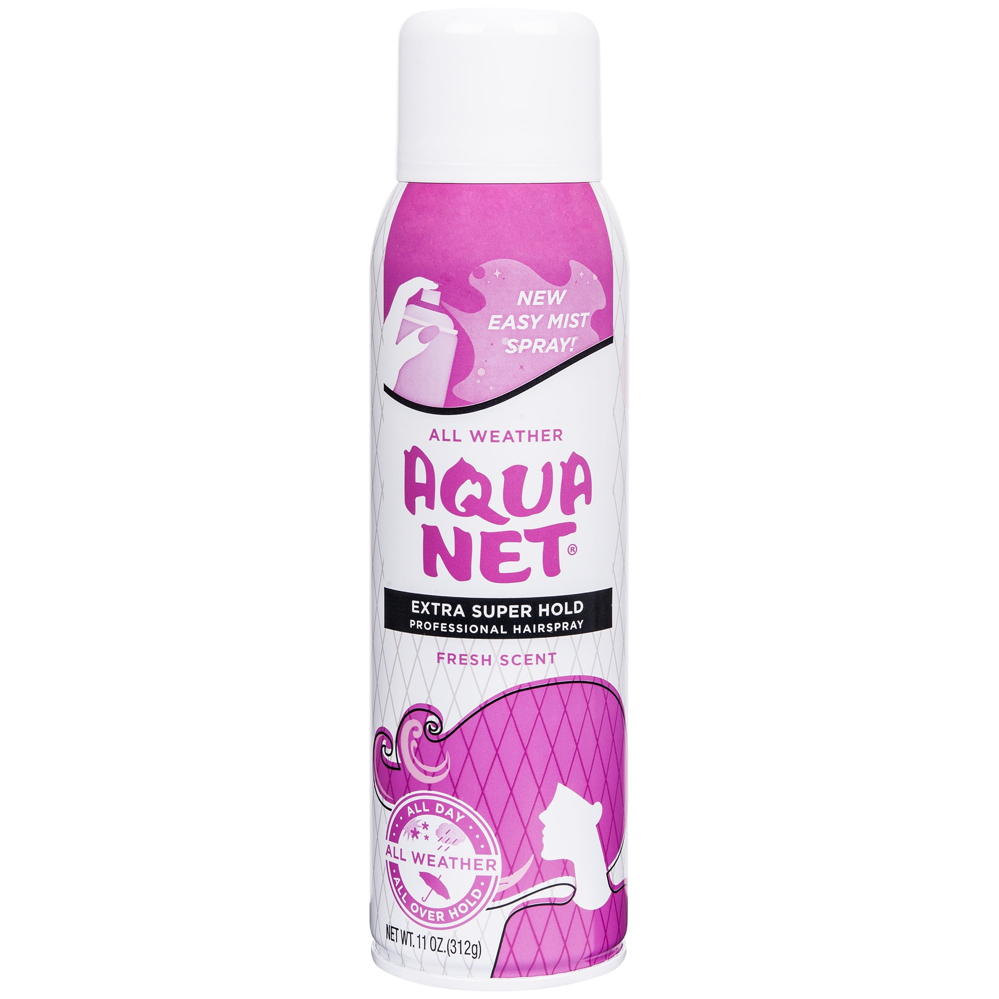 Aqua Net Hairspray, Extra Super Hold, Fresh Scent, 11 oz Aerosol Can.