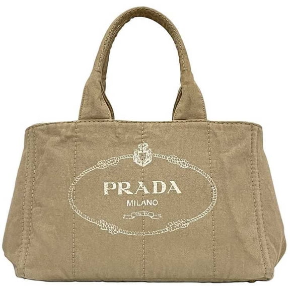 Pre-Owned Prada Tote Bag Canapa f-22452 Beige B1872B Canvas 197 PRADA Stitch Women's... (Good)