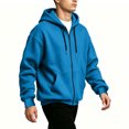 thumbnail image 6 of Men's Stylish Hooded Jacket Zip Up Long Sleeve Solid Color Layering Jacket, 6 of 9