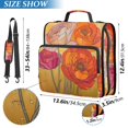 thumbnail image 2 of FORMRS Zipper Binder with Shoulder Strap 2-inch Ring 500 Sheet Capacity File Bag, Orange Abstract Floral, 2 of 5