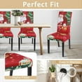 thumbnail image 4 of Christmas Dining Room Chair Covers Set of 6, Stretch Xmas Chair Slipcovers Protector, Spandex Washable Kitchen Parsons Chair Cover for Dining Room,Christmas Decor,Holiday Party(Santa Claus), 4 of 6