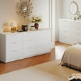 thumbnail image 5 of Historyli Modern Chest of Drawers with Metal Handles,9 Drawer Dresser,Large Capacity & Anti-Tip,Wooden Dressers Closet Storage Organizer for Hallway,White, 5 of 5