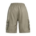 thumbnail image 4 of Niuer Workout Hiking Cargo Shorts for Men Elastic Waist Drawstring Casual Summer Beach Lounge Overalls Shorts with Pocket, 4 of 4