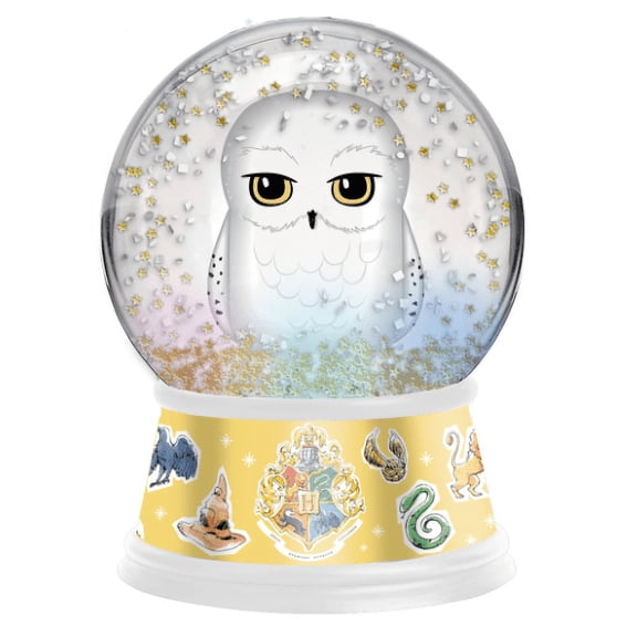 Harry Potter Hedwig Watercolor Pattern 55mm Light Up Snow Globe