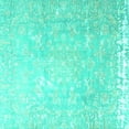 thumbnail image 1 of Ahgly Company Machine Washable Indoor Square Oriental Turquoise Blue Traditional Area Rugs, 6' Square, 1 of 4