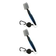 thumbnail image 1 of VONKY Stainless Steel Golf Club Brush Portable Handheld Replacement Solid Color Telescopic Double-sided Ball Brushes Blue with Lid 2Set, 1 of 6